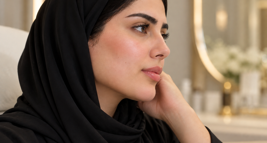 Serene Hijab Portrait in Soft Light