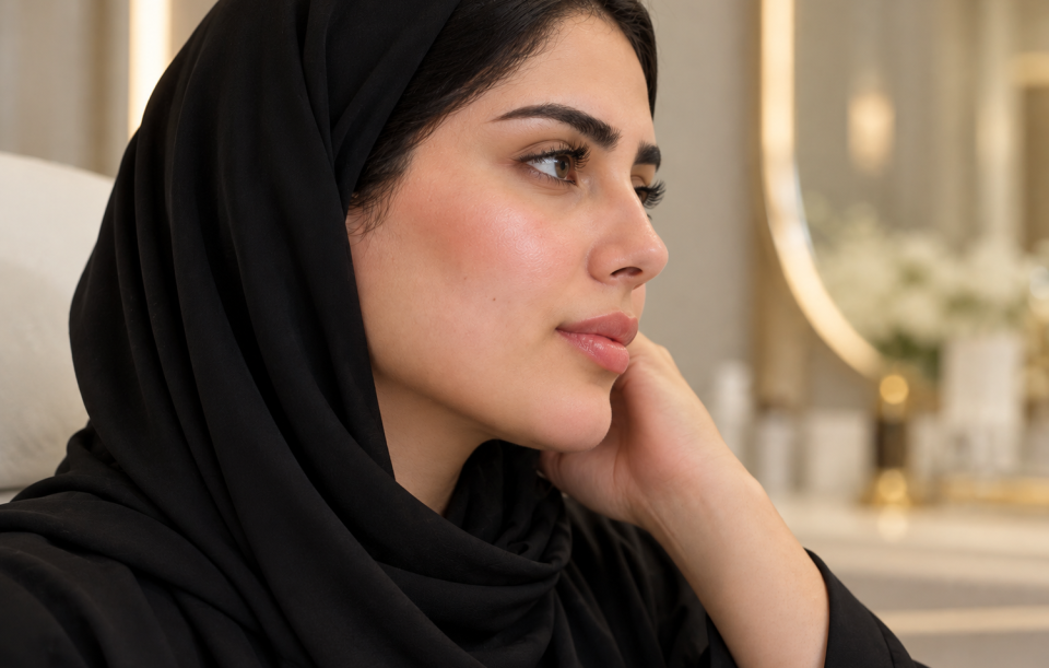 Serene Hijab Portrait in Soft Light