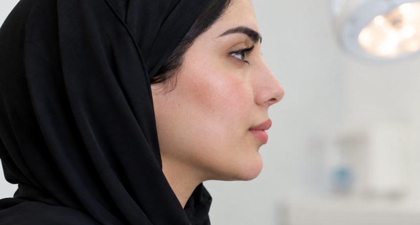 Serene Profile in Black Hijab